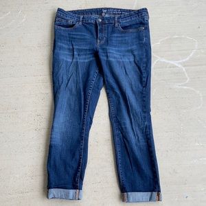 GAP 14 skinny roll up jeans